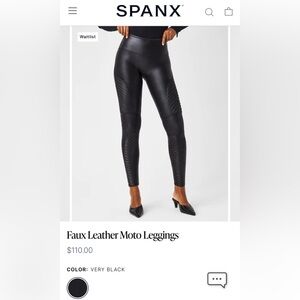 Spanx Moto leggings size small